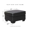 Betrillo - Black - Ottoman-Washburn's Home Furnishings