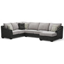 Bilgray - Pewter - Left Arm Facing Sofa 3 Pc Sectional-Washburn's Home Furnishings