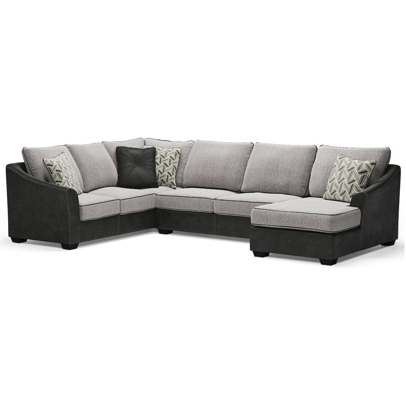 Bilgray - Pewter - Left Arm Facing Sofa 3 Pc Sectional-Washburn's Home Furnishings