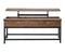 Black Coffee Table With Hidden Storage - Brown-Washburn's Home Furnishings