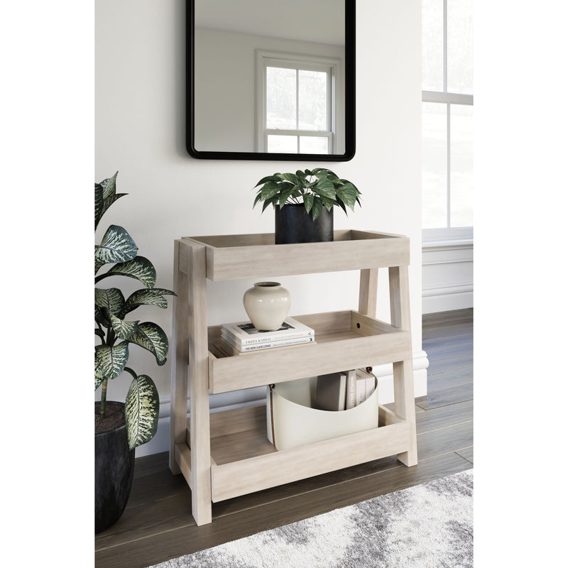 Blariden - Light Tan - Shelf Accent Table-Washburn's Home Furnishings