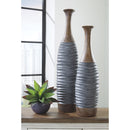 Blayze - Antique Gray/brown - Vase Set (2/cn)-Washburn's Home Furnishings