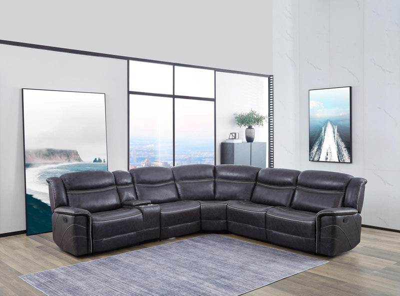 Bluefield - 6-piece Modular Motion Sectional - Gray-Washburn's Home Furnishings