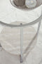 Bodalli - Ivory/chrome - Round End Table-Washburn's Home Furnishings