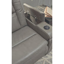 Boerna - Gray - Pwr Recliner/adj Headrest-Washburn's Home Furnishings