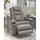 Boerna - Gray - Pwr Recliner/adj Headrest-Washburn's Home Furnishings