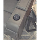 Boerna - Gray - Pwr Recliner/adj Headrest-Washburn's Home Furnishings