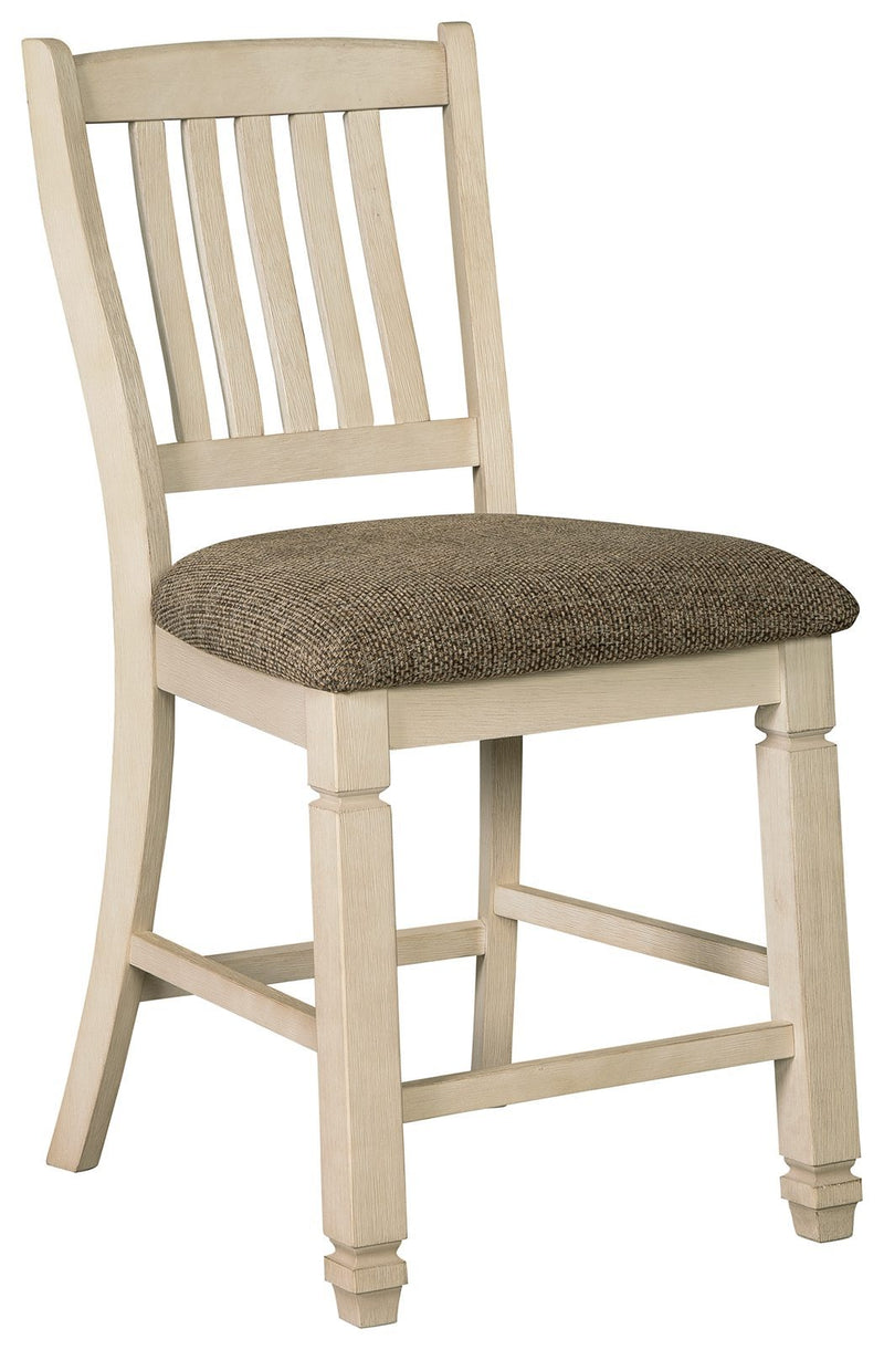 Bolanburg - Brown / Beige - Counter Height Bar Stool (set Of 2) - Rake Back-Washburn's Home Furnishings