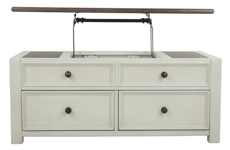 Bolanburg - White / Brown / Beige - Lift Top Cocktail Table-Washburn's Home Furnishings