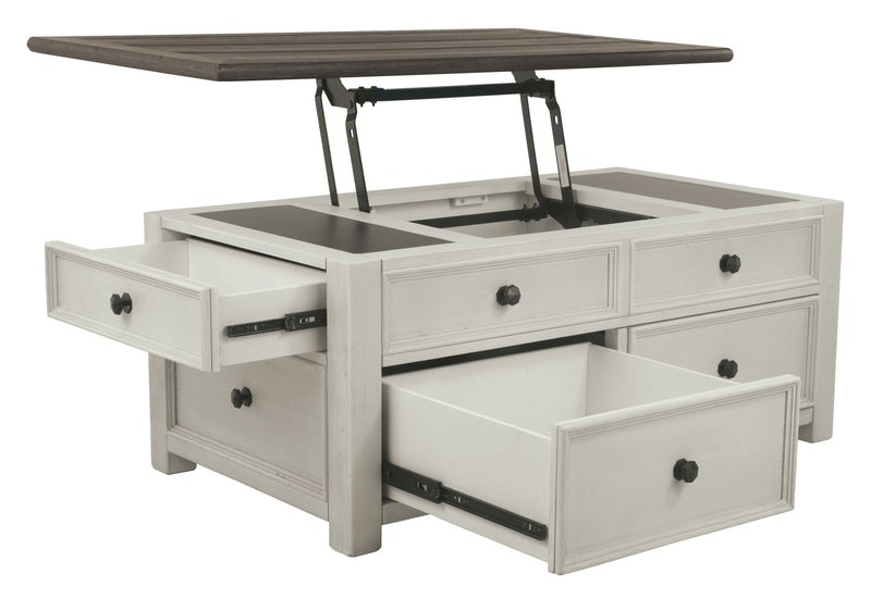 Bolanburg - White / Brown / Beige - Lift Top Cocktail Table-Washburn's Home Furnishings