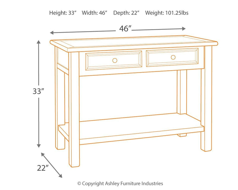 Bolanburg - White / Brown / Beige - Sofa Table-Washburn's Home Furnishings