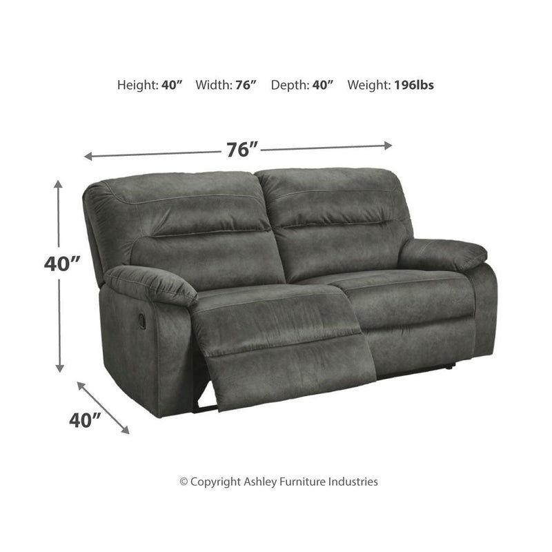 Bolzano - Slate - 2 Seat Reclining Sofa-Washburn's Home Furnishings