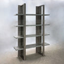 Bookcase With 4 Full-length Shelves - Light Gray-Washburn's Home Furnishings