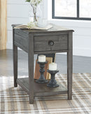 Borlofield - Dark Gray - Rectangular End Table-Washburn's Home Furnishings