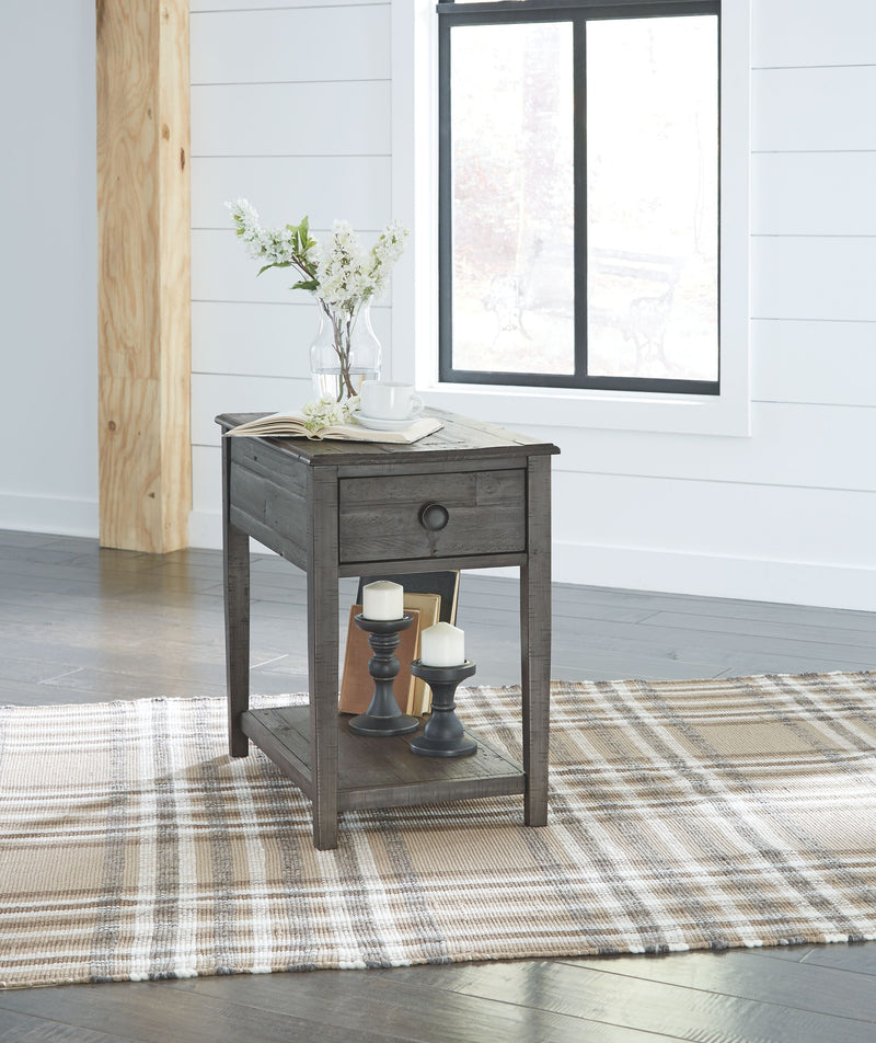 Borlofield - Dark Gray - Rectangular End Table-Washburn's Home Furnishings