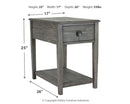 Borlofield - Dark Gray - Rectangular End Table-Washburn's Home Furnishings