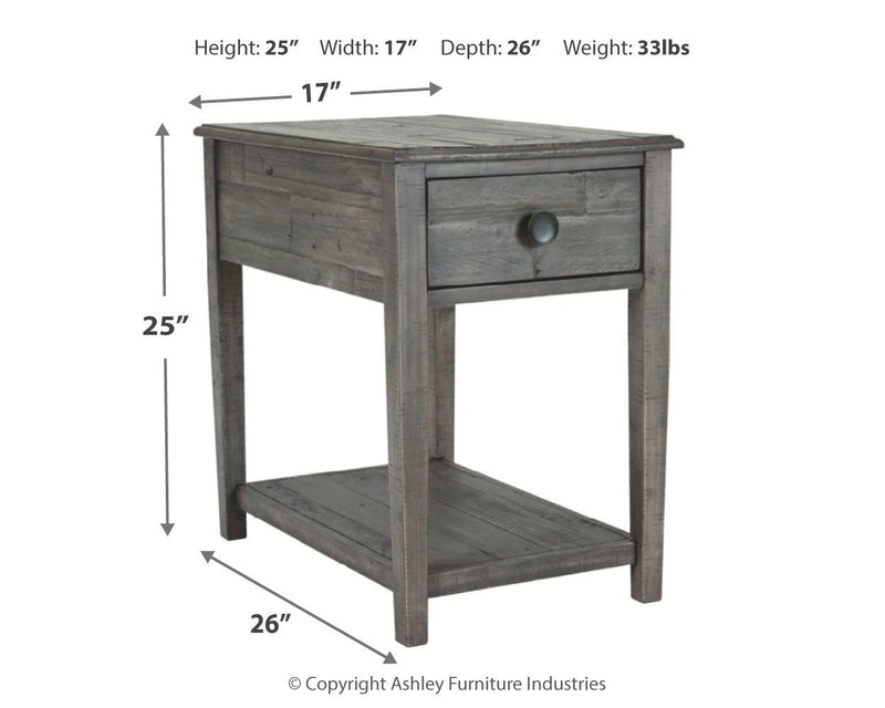 Borlofield - Dark Gray - Rectangular End Table-Washburn's Home Furnishings