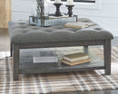 Borlofield - Linen - Ottoman Cocktail Table-Washburn's Home Furnishings