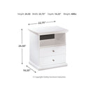 Bostwick - White - One Drawer Night Stand-Washburn's Home Furnishings