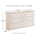 Bostwick - White - Six Drawer Dresser-Washburn's Home Furnishings