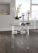 Braddoni - Chrome Finish - Round End Table-Washburn's Home Furnishings