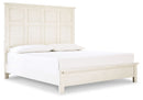 Braunter - Aged White - California King Panel Bed-Washburn's Home Furnishings