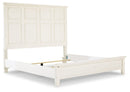 Braunter - Aged White - California King Panel Bed-Washburn's Home Furnishings