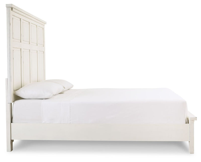 Braunter - Aged White - California King Panel Bed-Washburn's Home Furnishings