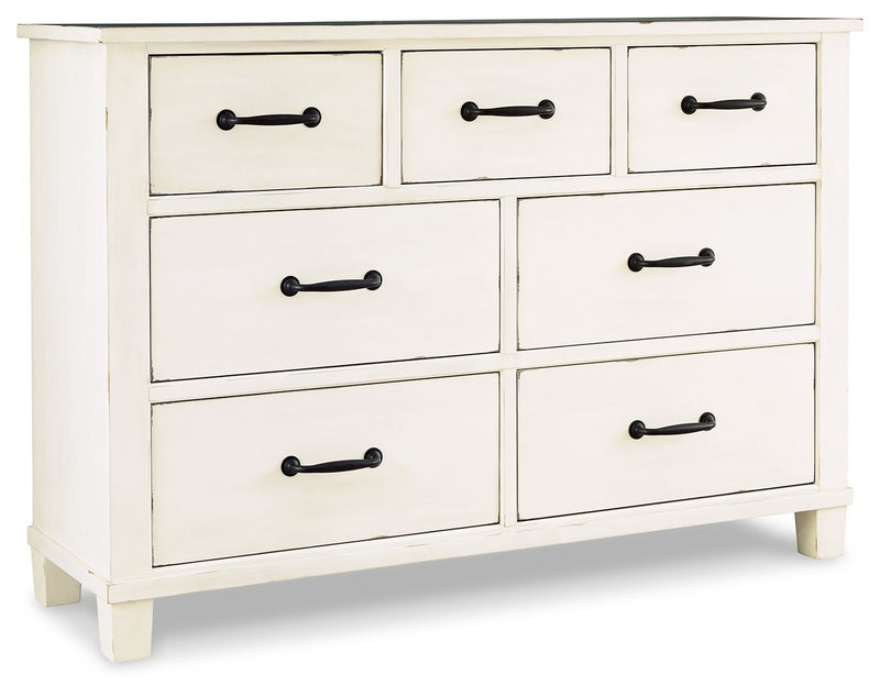 Braunter - Aged White - Dresser-Washburn's Home Furnishings