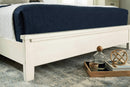 Braunter - Aged White - King Panel Bed-Washburn's Home Furnishings