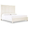 Braunter - Aged White - Queen Panel Bed-Washburn's Home Furnishings