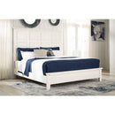 Braunter - Aged White - Queen Panel Bed-Washburn's Home Furnishings