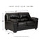 Brazoria - Black - Loveseat-Washburn's Home Furnishings