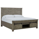 Brennagan - Gray - California King Panel Bed With Footboard Storage-Washburn's Home Furnishings