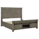 Brennagan - Gray - California King Panel Bed With Footboard Storage-Washburn's Home Furnishings