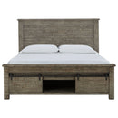 Brennagan - Gray - California King Panel Bed With Footboard Storage-Washburn's Home Furnishings