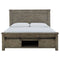 Brennagan - Gray - California King Panel Bed With Footboard Storage-Washburn's Home Furnishings