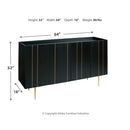 Brentburn - Black/gold Finish - Accent Cabinet-Washburn's Home Furnishings