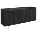 Brentburn - Black/gold Finish - Accent Cabinet-Washburn's Home Furnishings