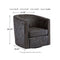 Brentlow - Distressed Black - Swivel Chair-Washburn's Home Furnishings