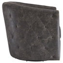 Brentlow - Distressed Black - Swivel Chair-Washburn's Home Furnishings