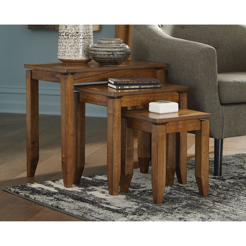 Brentmond - Brown - Accent Table Set (3/cn)-Washburn's Home Furnishings