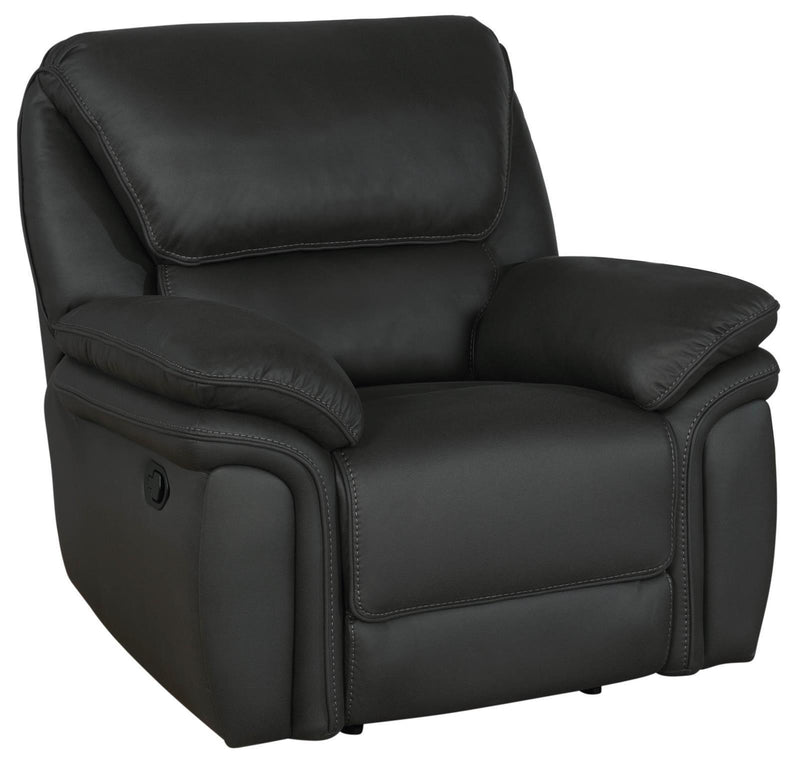 Breton - Tufted Back Recliner - Black-Washburn's Home Furnishings