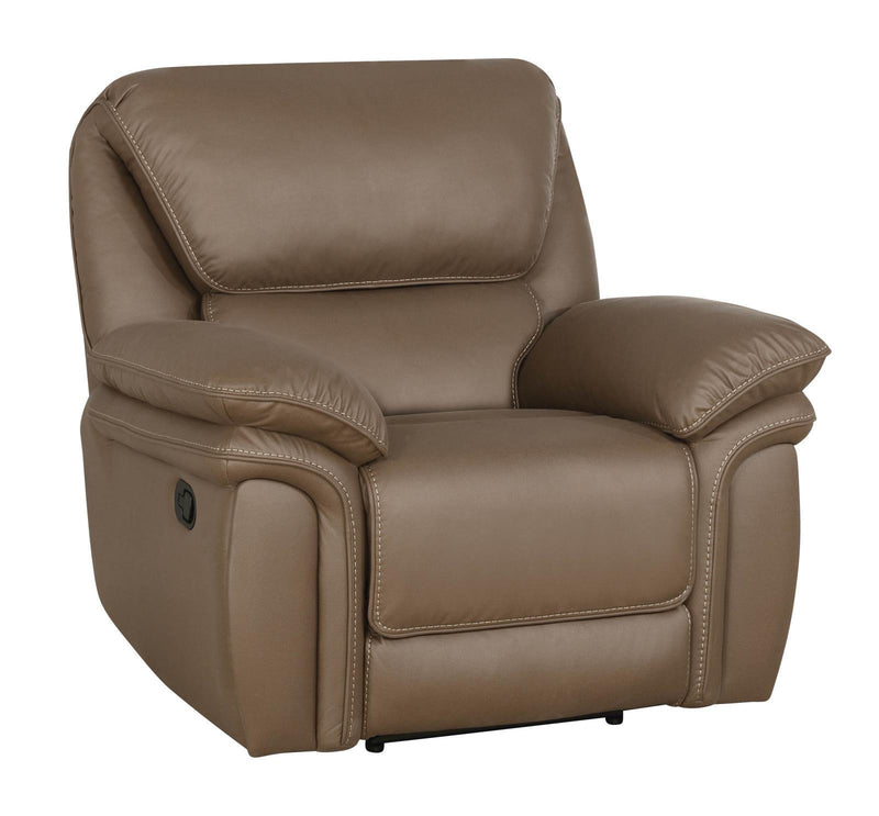 Breton - Tufted Back Recliner - Light Brown-Washburn's Home Furnishings