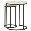 Briarsboro - White/black - Accent Table (2/cn)-Washburn's Home Furnishings