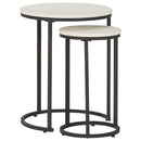 Briarsboro - White/black - Accent Table (2/cn)-Washburn's Home Furnishings