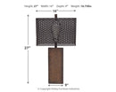 Briek - Brown - Paper Table Lamp (1/cn)-Washburn's Home Furnishings