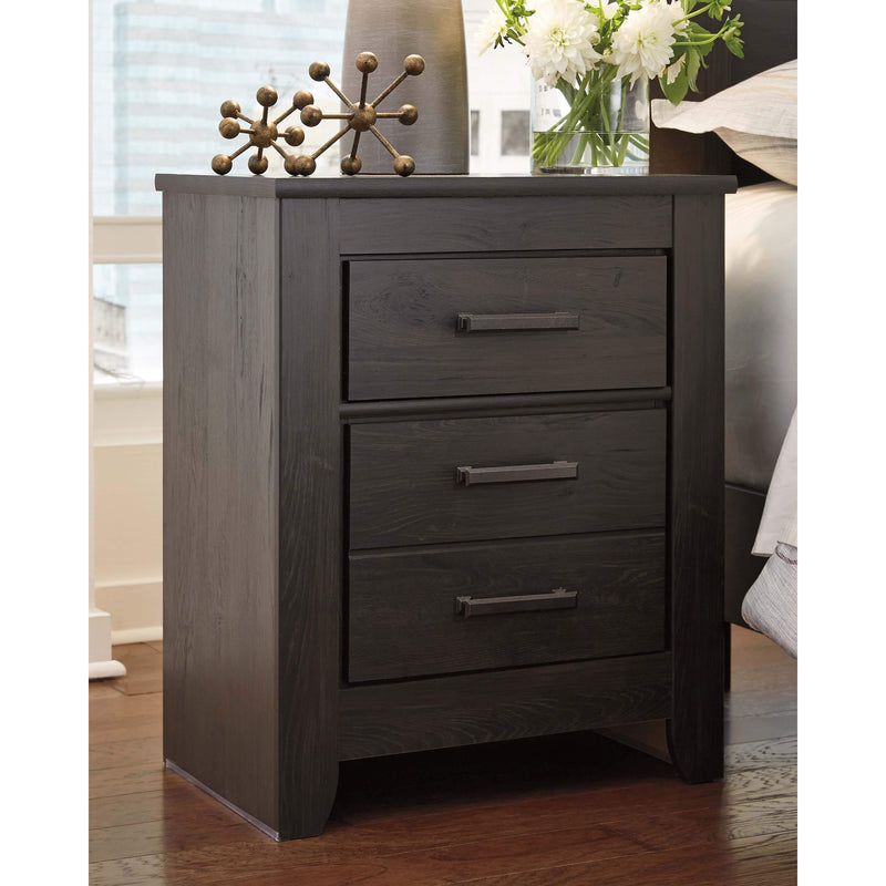 Brinxton - Charcoal - Two Drawer Night Stand-Washburn's Home Furnishings