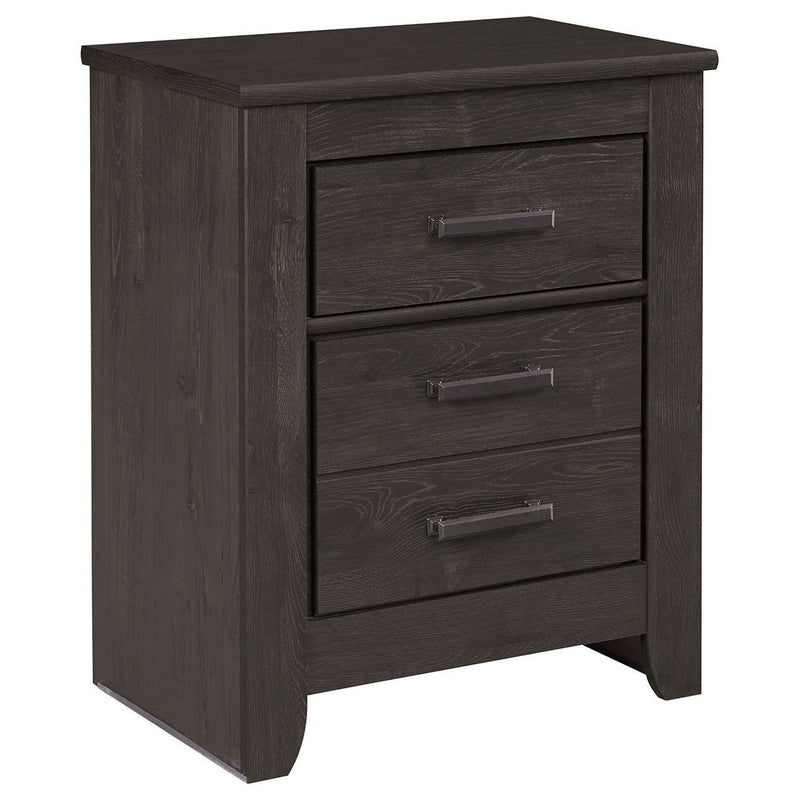 Brinxton - Charcoal - Two Drawer Night Stand-Washburn's Home Furnishings