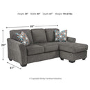 Brise - Slate - Sofa Chaise-Washburn's Home Furnishings